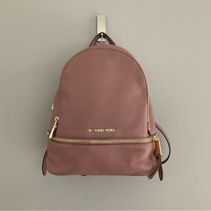 Michael Kors Dusty Rose Leather Backpack. EUC